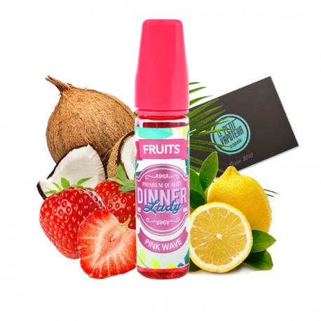 جویس توت فرنگی لیمو نارگیل دینر لیدی | Dinner Lady Pink Wave 2 pink wave dinnerlady juice