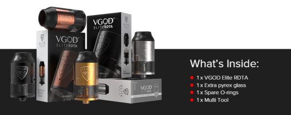 اتومایزر ویگاد الایت آر دی تی ای مشکی | Vgod Elite RDTA Atomiser - Image 2