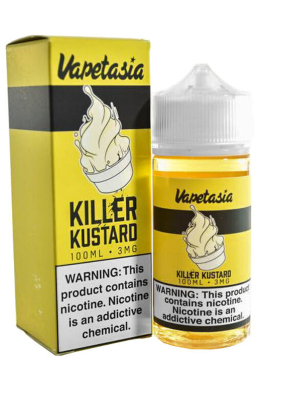 جوس وانیل خامه ویپتاسیا| vanilla killer kustard vaptasia 2 vanilla killer kustard vaptasia juice 100ml 3mg