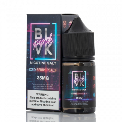 جوس سالت توت فرنگی هلو یخ بی ال وی کی | Blvk Berry Peach Ice Saltnic
