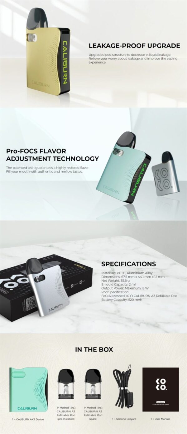 پاد سیستم ای کی 3 یوول | Uwell AK3 Pod System 3 پاد-سیستم-ای-کی-3-یوول-Uwell-AK3-Pod