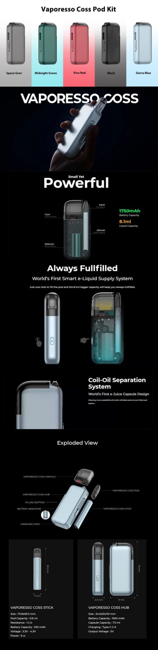 پاد-سیستم-کاس-ویپرسو-vaporesso-cass-pod