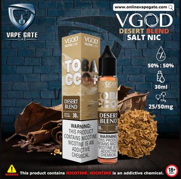 سالت توباکو صحرایی ویگاد | VGOD Tobacco Plus Desert Blend SaltNic 2 سالت-توباکو-صحرایی-ویگاد-vgod-tobacco-plus-