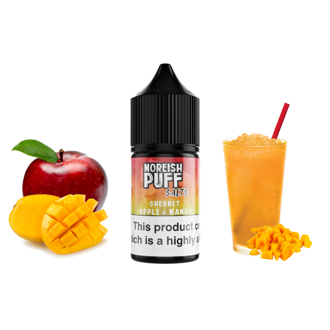 Apple-Mango-Sherbet.png سالت نیکوتین شربت سیب انبه موریش | Moreish Apple Mango Sherbet Salt - تصویر 1