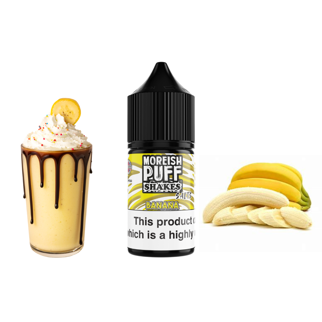 Banana.png سالت نیکوتین شیک موز موریش | Moreish Banana Shake Salt - تصویر 1