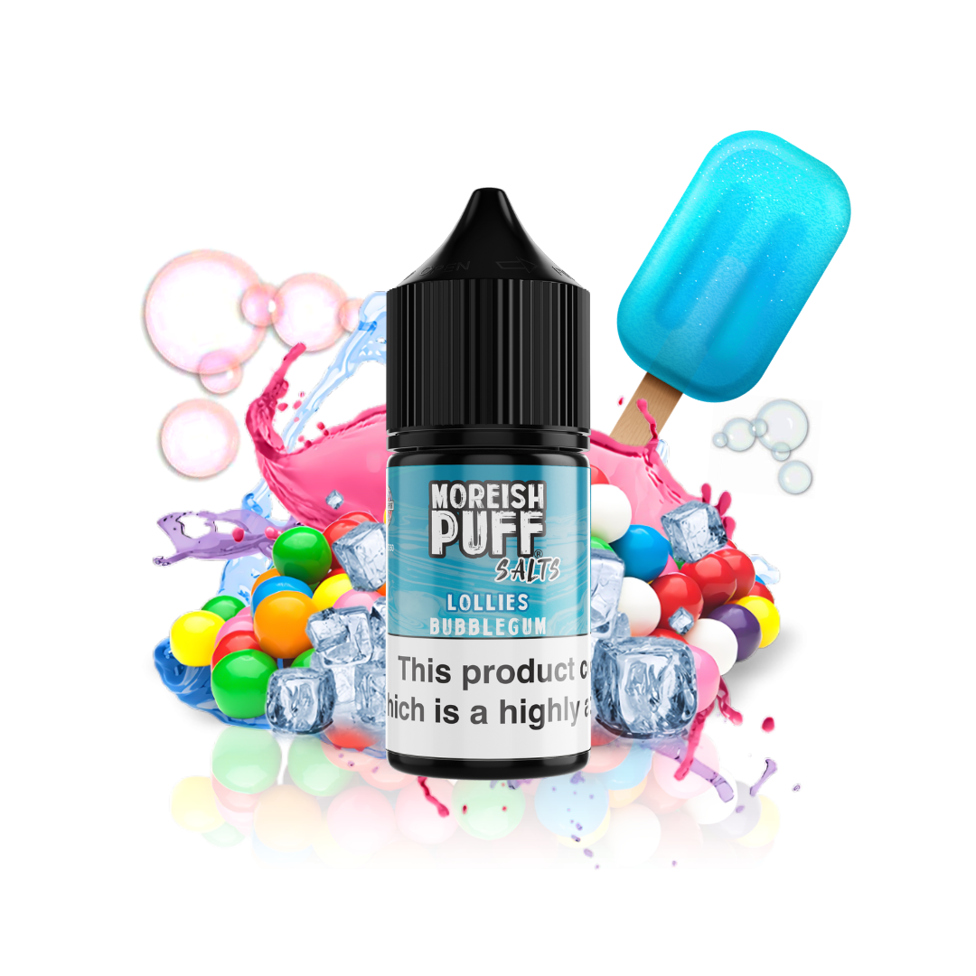 Bubblegum-Lollies.png سالت نیکوتین آدامس بادکنکی موریش | Moreish Bubblegum Lollies Salt - تصویر 1
