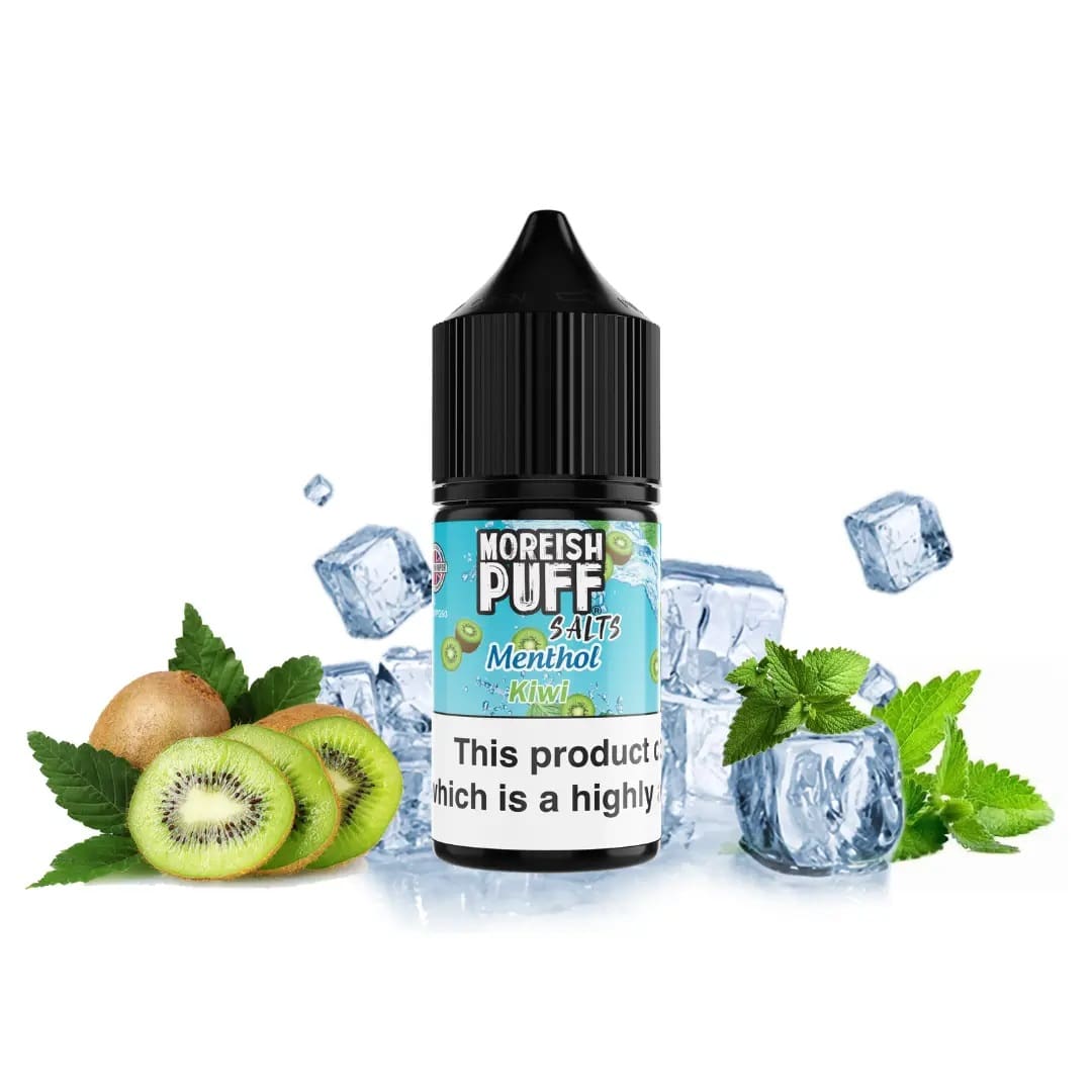Kiwi-min.jpg جویس سالت کیوی یخ و نعنا موریش | Moreish KIWi Menthol Salt Nic - تصویر 1