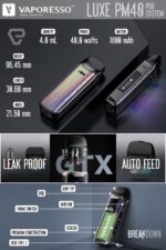 پادماد لوکس پی ام ۴۰ ویپرسو | vaporesso luxe pm 40 vape - تصویر 2