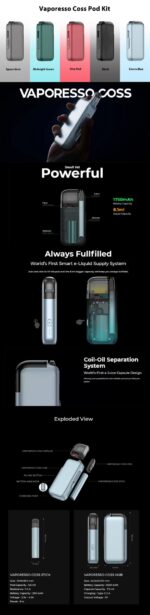 پاد سیستم کاس ویپرسو | Vaporesso Coss Pod - تصویر 4