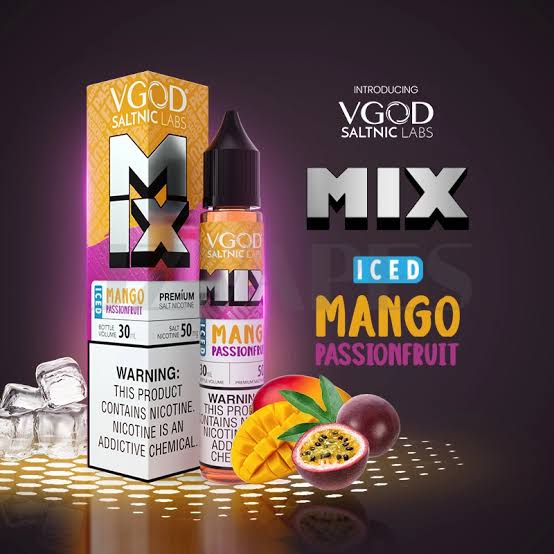 سالت انبه پشن فروت یخ ویگاد | Vgod Mango Passion Fruit Iced Saltnic 2 سالت-انبه-پشن-فروت-یخ-ویگاد-vgod-mango-pass