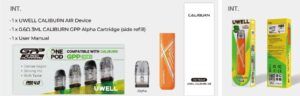 پاد کالیبرن ایر یوول | Uwell Caliburn Air Pod 11 پاد-کالیبرن-ایر-یوول-uwell-caliburn-air-pod