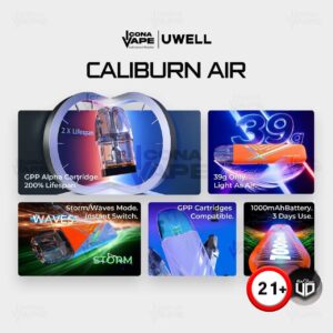 پاد کالیبرن ایر یوول | Uwell Caliburn Air Pod 8 پاد-کالیبرن-ایر-یوول-uwell-caliburn-air-pod